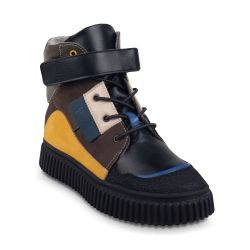 TW-530 (цв.2-черный/серый/хаки) Ботинки (велкро и эластичные шнурки) TW-530 (цв.2-черный/серый/хаки) Ботинки (велкро и эластичные шнурки)