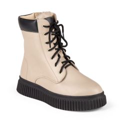 DTD-615 (цв.4-бежевый) Ботинки (шнурки и молния) DTD-615 (цв.4-бежевый) Ботинки (шнурки и молния)