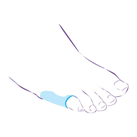 Протектор силиконовый для защиты сустава пятого пальца стопы СТ-48  Trives Протектор силиконовый для защиты сустава пятого пальца стопы СТ-48  Trives