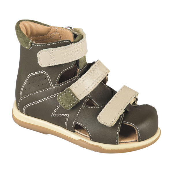 Высокие ортопедические сандалеты с закрытым носком TW-274-3  Twiki Высокие ортопедические сандалеты с закрытым носком TW-274-3  Twiki