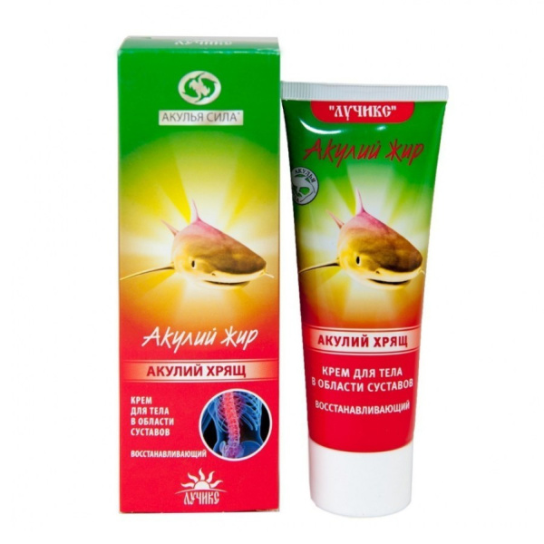 Крем в области суставов восстанавливающий "Акулий жир и Акулий хрящ" 75мл   Крем в области суставов восстанавливающий "Акулий жир и Акулий хрящ" 75мл