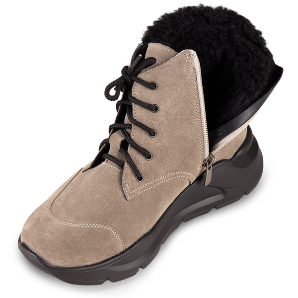 Ботинки женские утепленные на шнурках и молнии DTD-606-1  Dr. Thomas Ботинки женские утепленные на шнурках и молнии DTD-606-1  Dr. Thomas